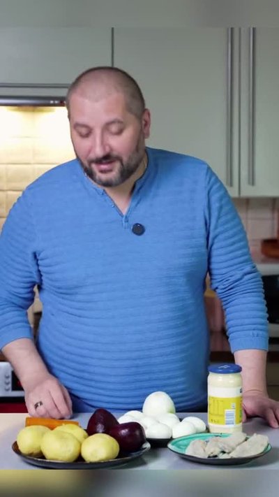 This delicious salad will be eaten first thing on Christmas Day. #par...